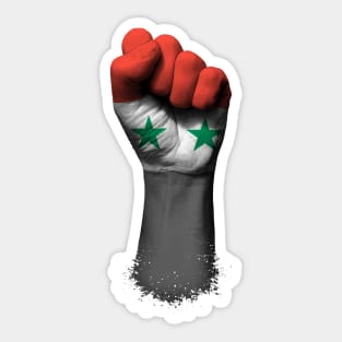 Flag of Syria on a Raised Clenched Fist Sticker